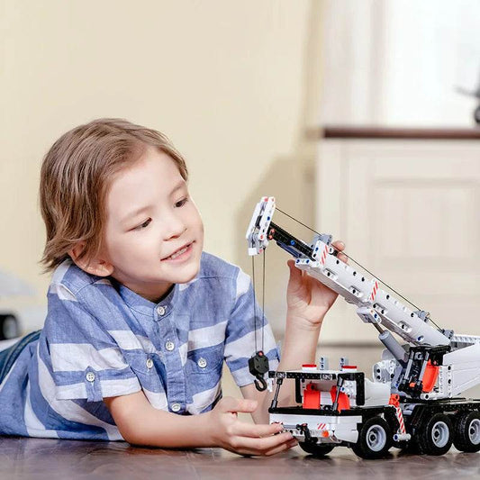 Mini conjunto de blocos de construção de robôs guindastes de engenharia para diversão educacional - ToylandEU