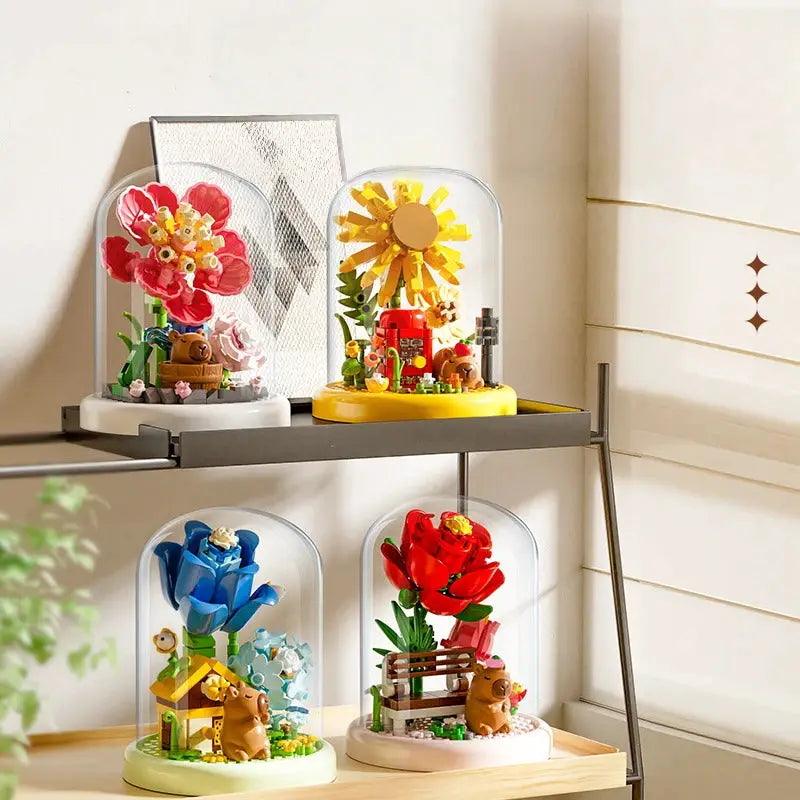 Mini Flower Building Blocks Garden Set Realistic Blooms -  ToylandEU™