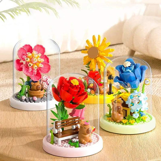  Mini Flower Building Blocks Garden Set Realistic Blooms -  ToylandEU™