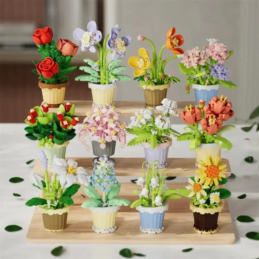  Mini Flower With Pot Micro Building Blocks Premium -  ToylandEU™