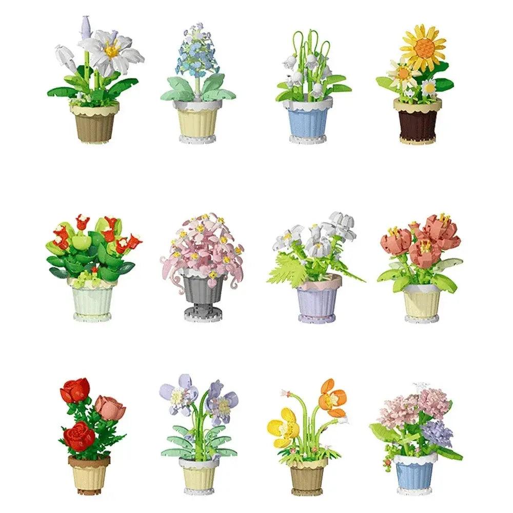  Mini Flower With Pot Micro Building Blocks Premium -  ToylandEU™