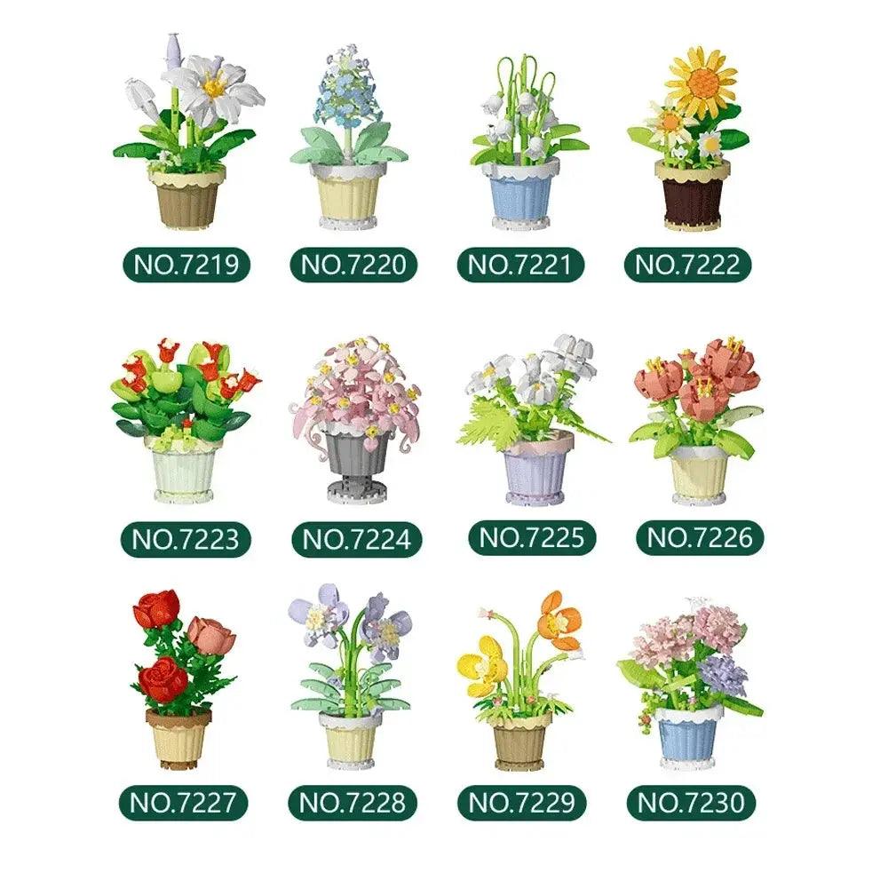  Mini Flower With Pot Micro Building Blocks Premium -  ToylandEU™