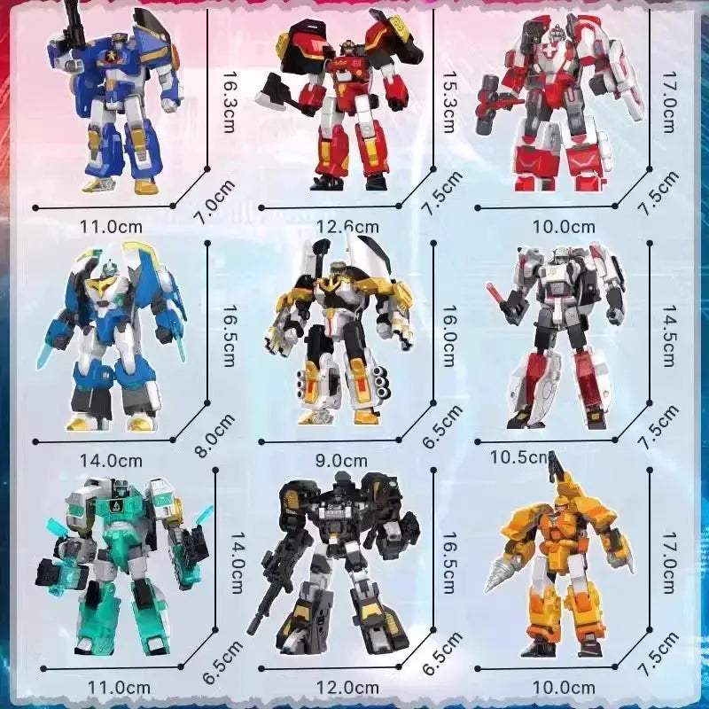 Mini Force Transformation Robot Head Badge Figure Marine Cop - ToylandEU