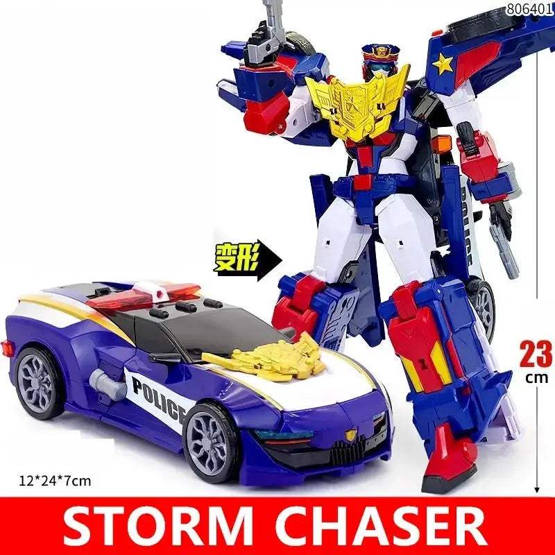 Mini Force Transformation Robot Head Badge Figure Marine Cop - ToylandEU