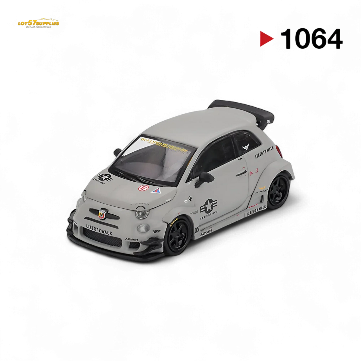 Abarth 595 Diecast Limited LBWORKS Edition 1:64 Grey - ToylandEU