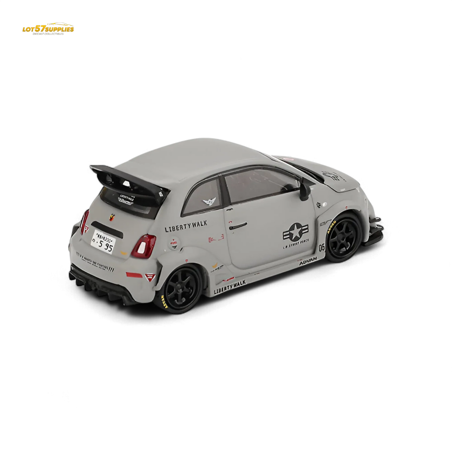 Abarth 595 Diecast Limited LBWORKS Edition 1:64 Grey - ToylandEU