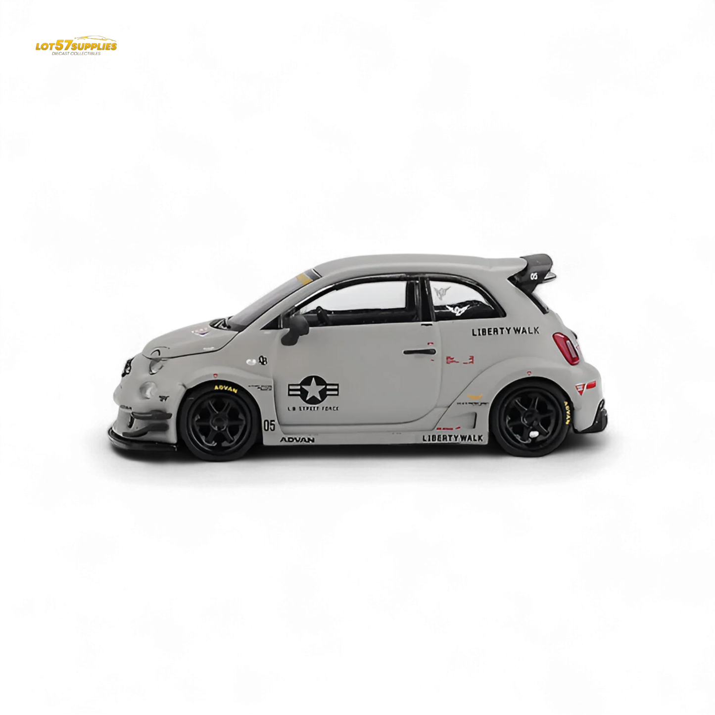 Abarth 595 Diecast Limited LBWORKS Edition 1:64 Grey - ToylandEU
