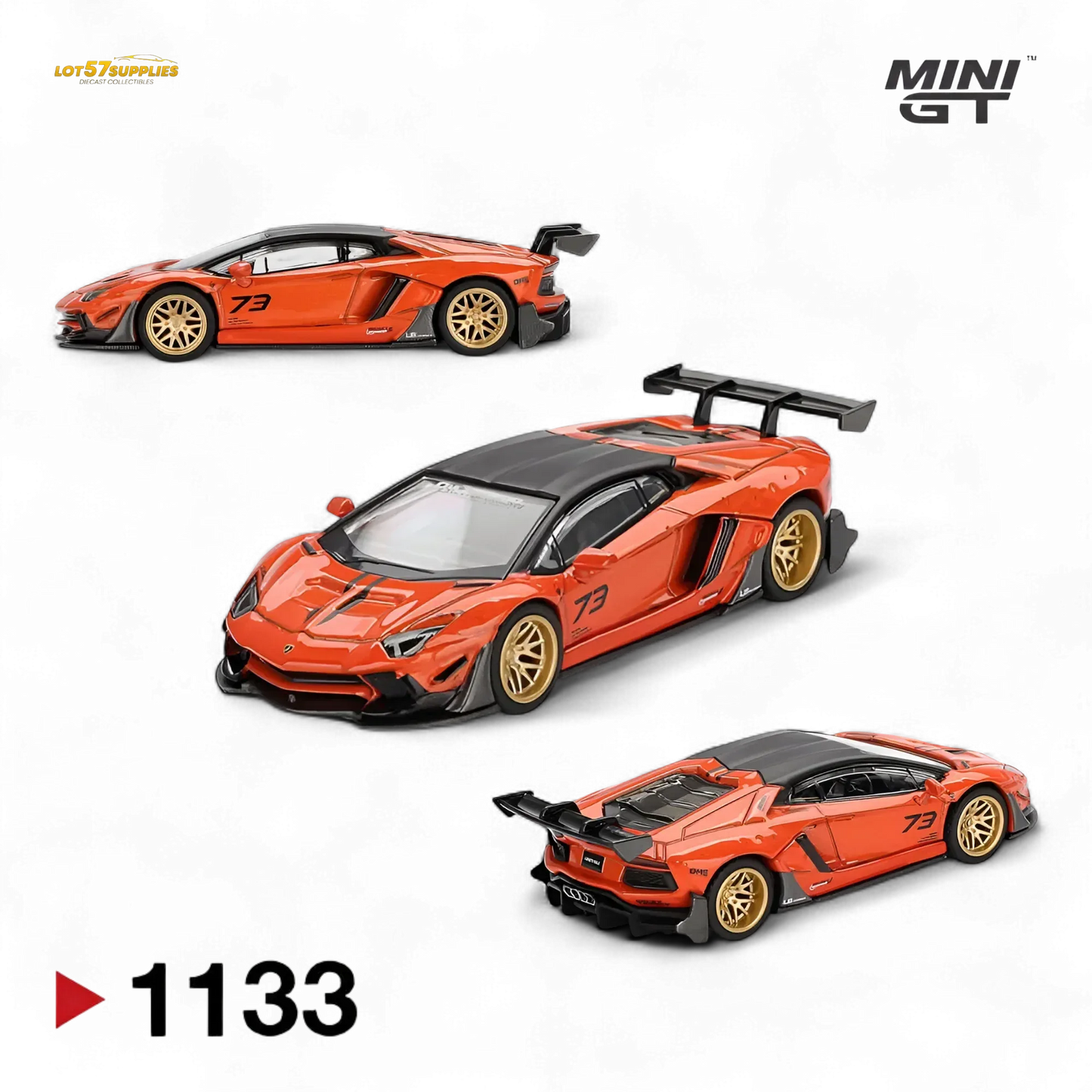Mini GT Lamborghini Aventador Diecast Model Orange Limited Edition - ToylandEU
