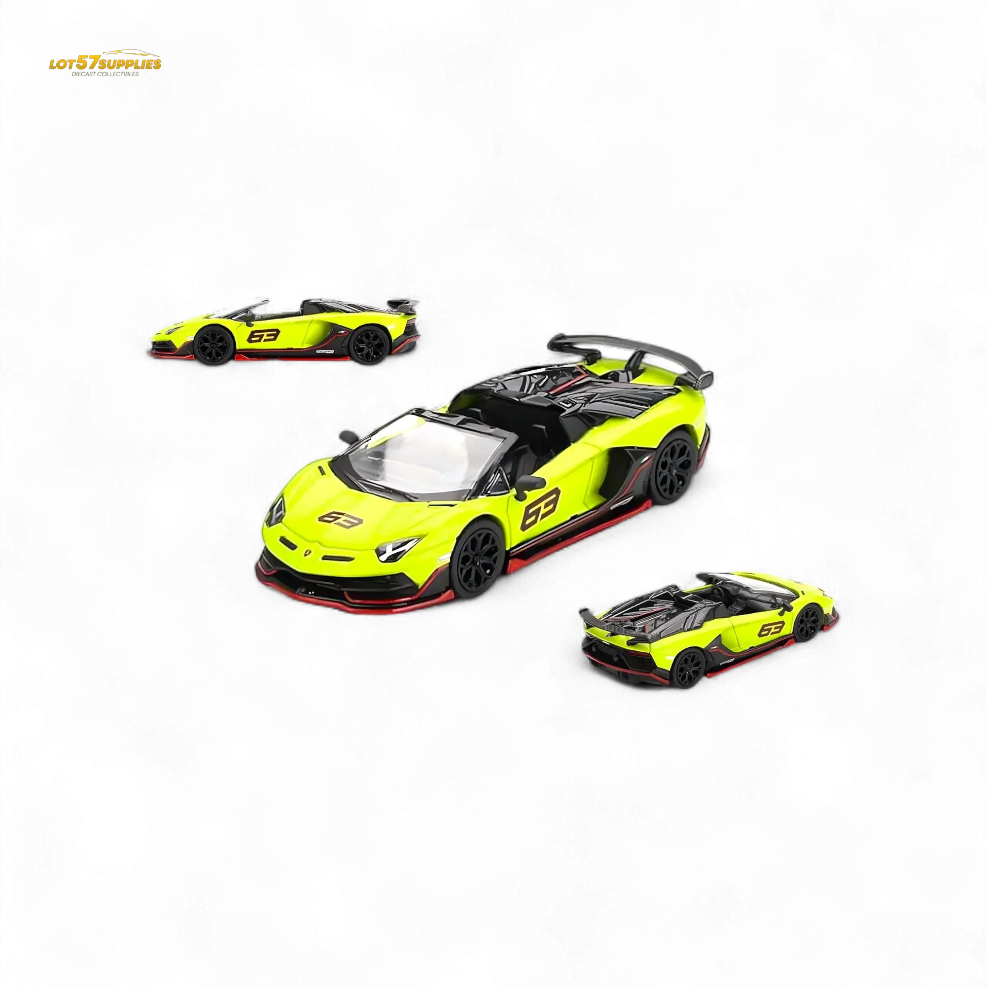 Mini-GT Lamborghini Aventador SVJ 63 Roadster Verde Shock 1:64 - ToylandEU
