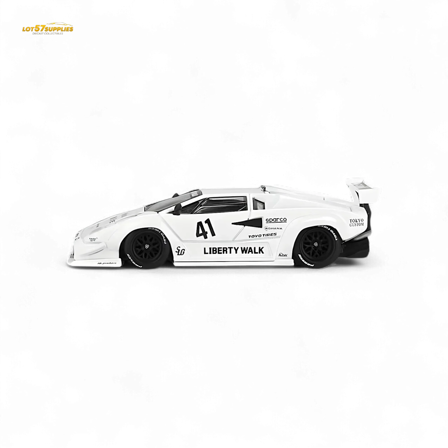 Mini-GT Lamborghini Countach LB-WORKS White 2024 Tokyo Auto Salon 1:64 MGT00966 - ToylandEU