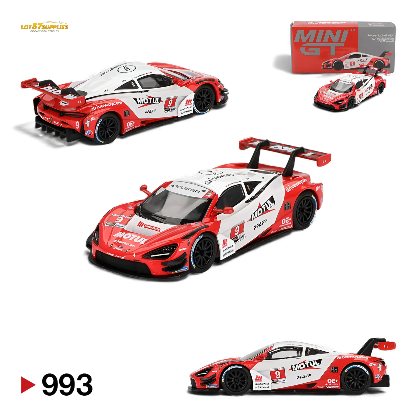 McLaren 720S GT3 Evo Diecast 1:64 Pfaff Livery Limited Edition - ToylandEU