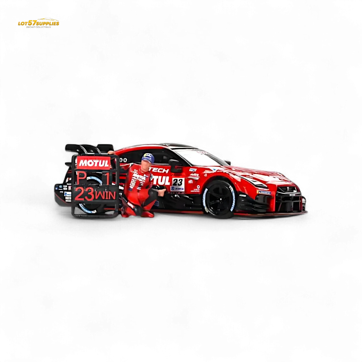 Mini-GT Nissan GT-R Nismo #23 "MOTUL AUTECH GT-T 2021" w/ Figure #875 1:64 - ToylandEU