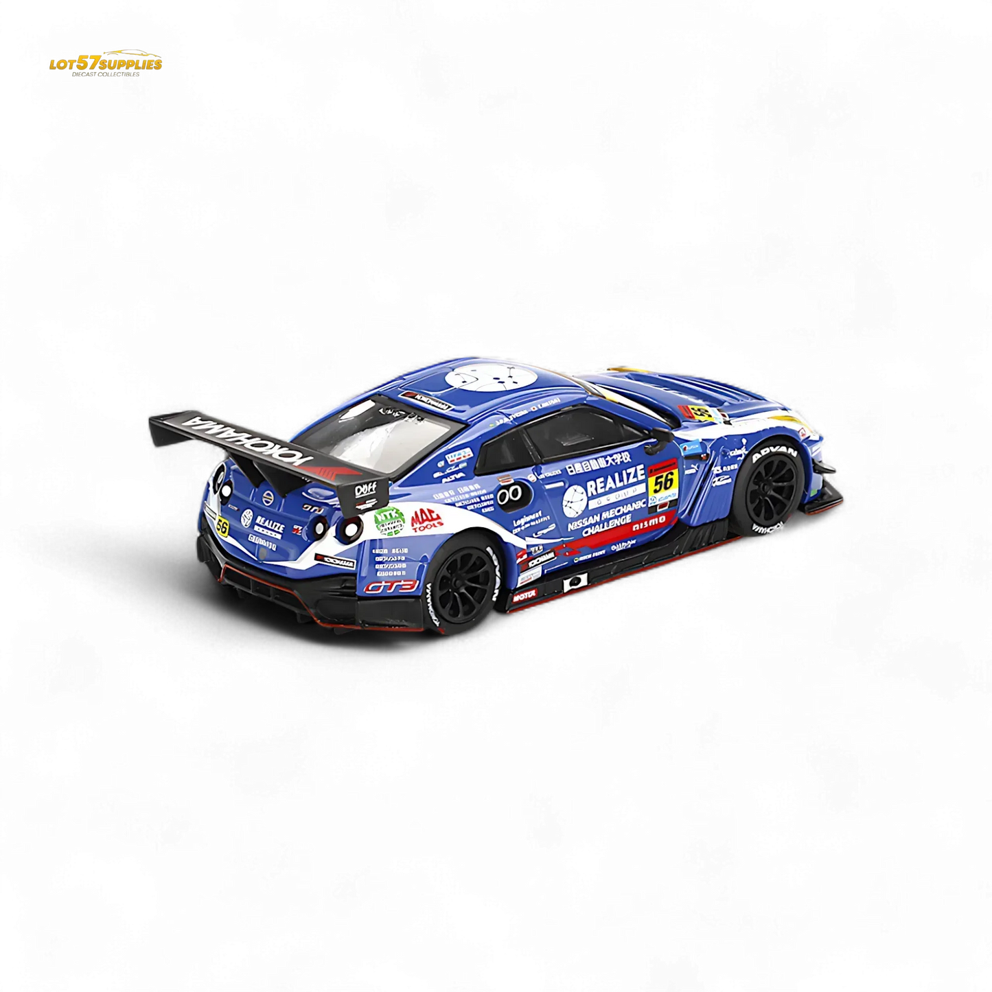 Mini-GT Nissan GT-R Nismo GT3 #56 "REALIZE MECHANIC CHALLENGE GT-R" 2023 SUPER GT SERIES #859 1:64 - ToylandEU