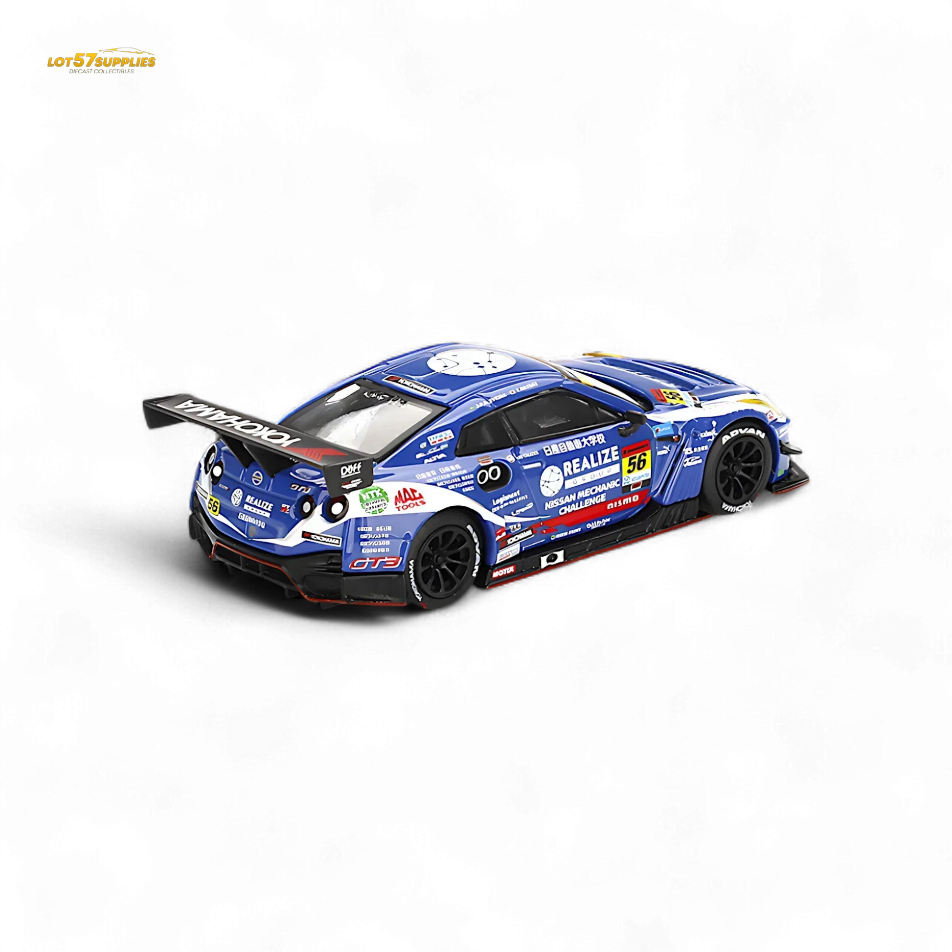 Mini-GT Nissan GT-R Nismo GT3 #56 "REALIZE MECHANIC CHALLENGE GT-R" 2023 SUPER GT SERIES #859 1:64 - ToylandEU