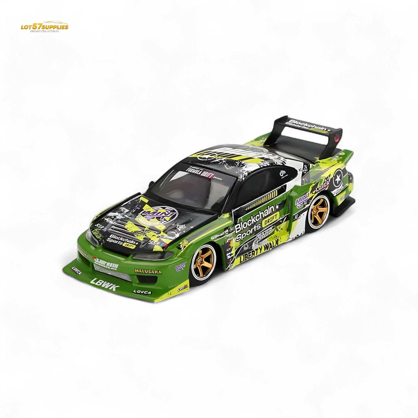 (Pre-Order) MINI-GT Nissan LB-Super Silhouette S15 Silvia #555 V2 2024 Formula Drift Japan - 1:64 - ToylandEU
