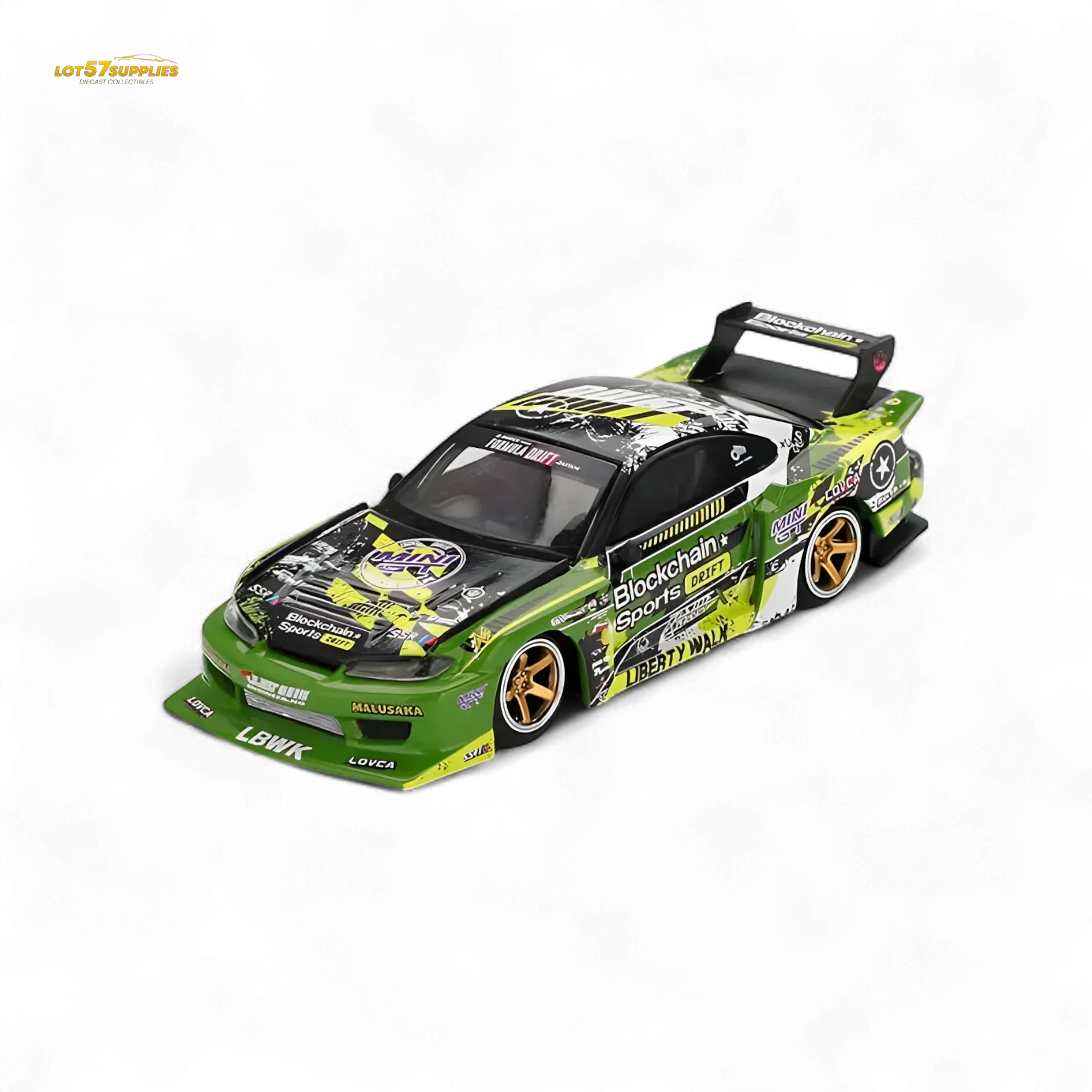 (Pre-Order) MINI-GT Nissan LB-Super Silhouette S15 Silvia #555 V2 2024 Formula Drift Japan - 1:64 - ToylandEU