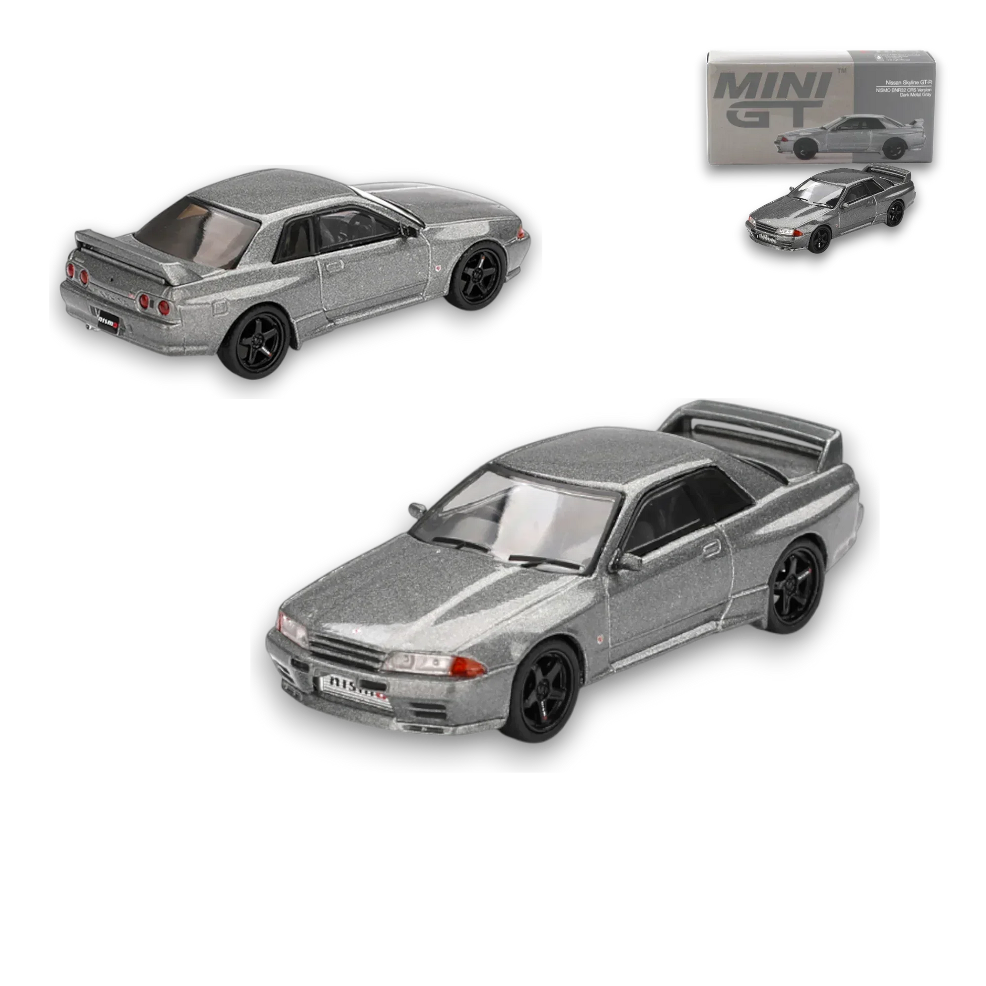 Mini GT Nissan Skyline GT-R NISMO BNR32 CRS Version Dark Metal Gray 1:64 - ToylandEU
