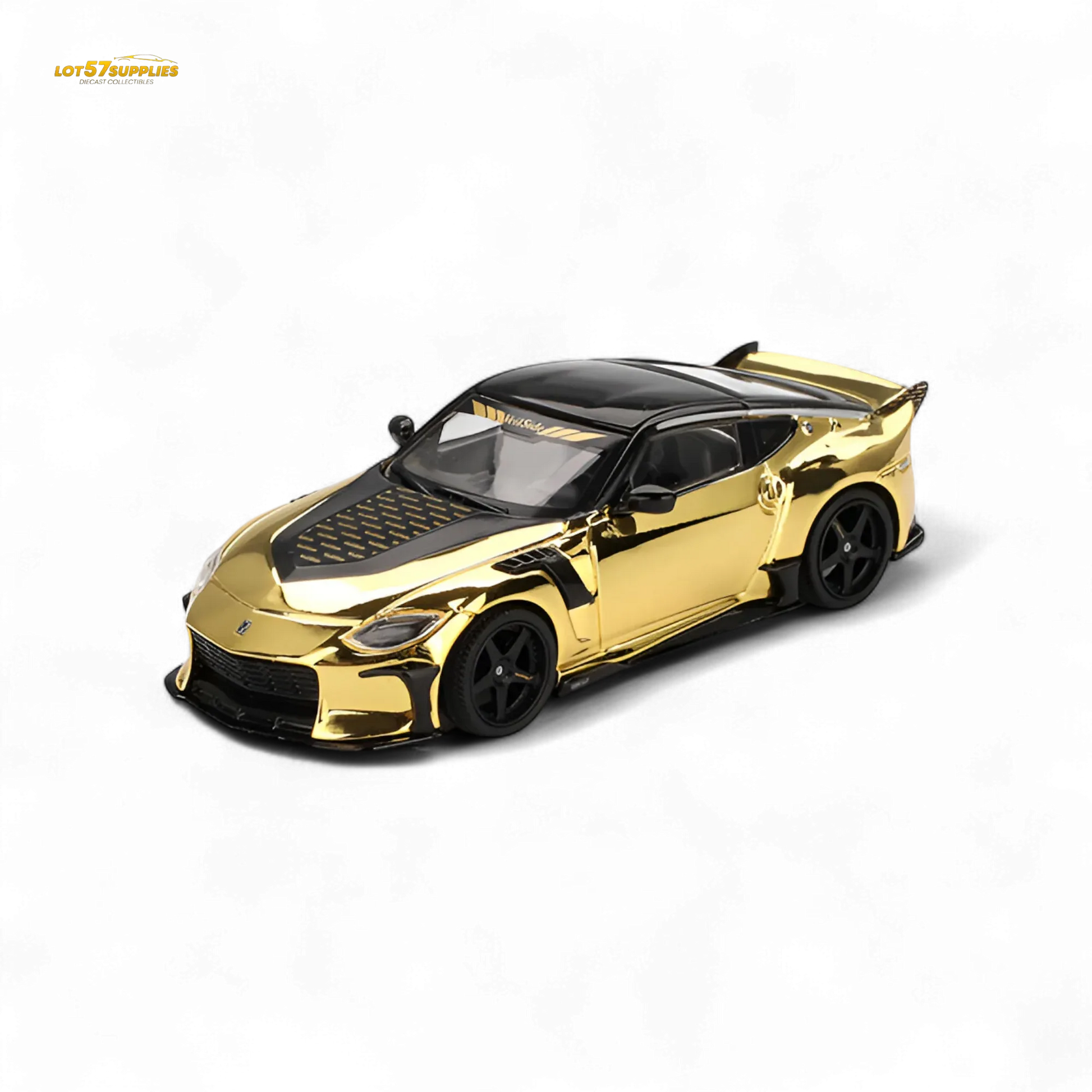Mini-GT Nissan Z VeilSide FZ400 Gold Chrome LHD 1:64 - ToylandEU