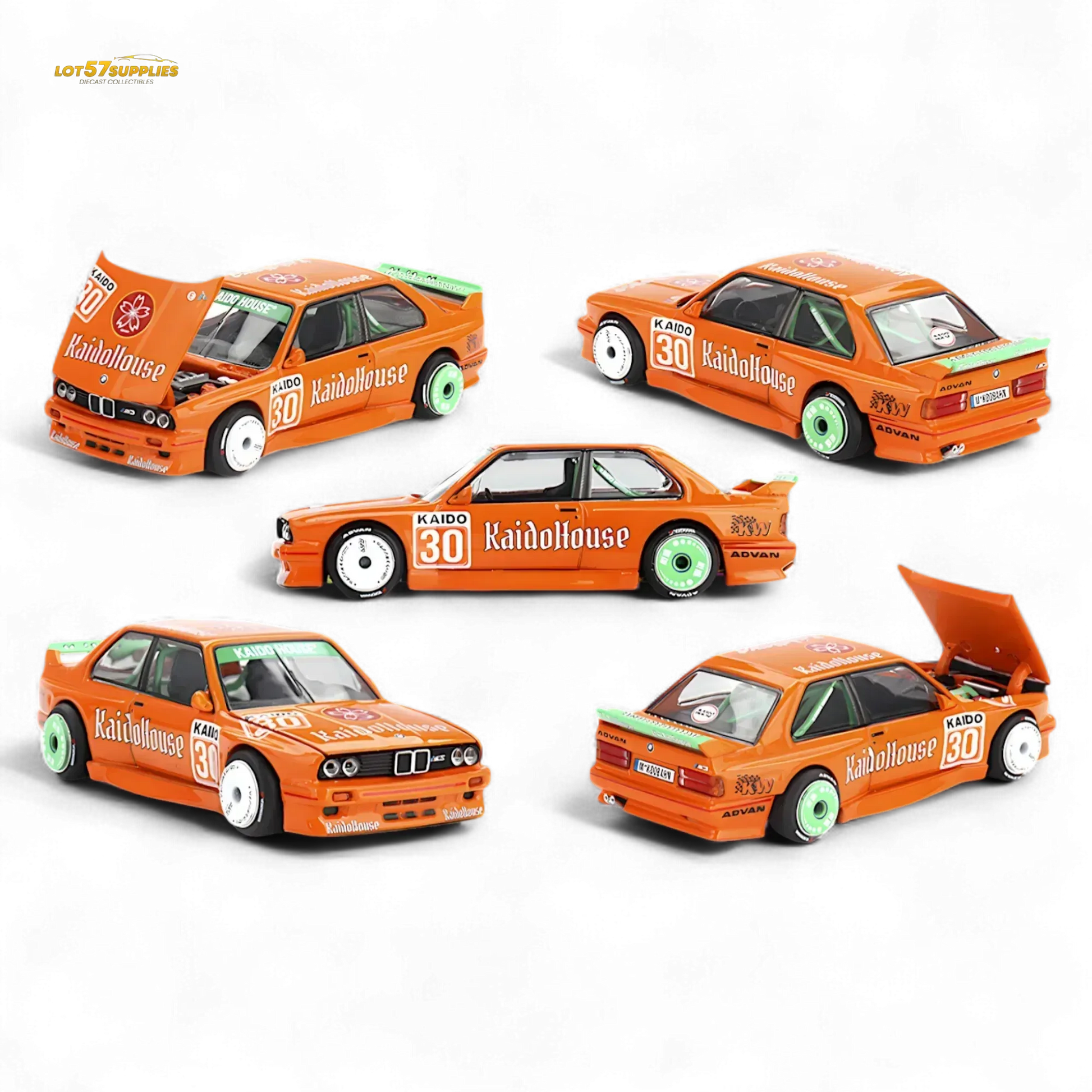 Mini GT x Kaido House BMW M3 E30 KaidoHaus Orange V1 1:64 KHMG177 - ToylandEU