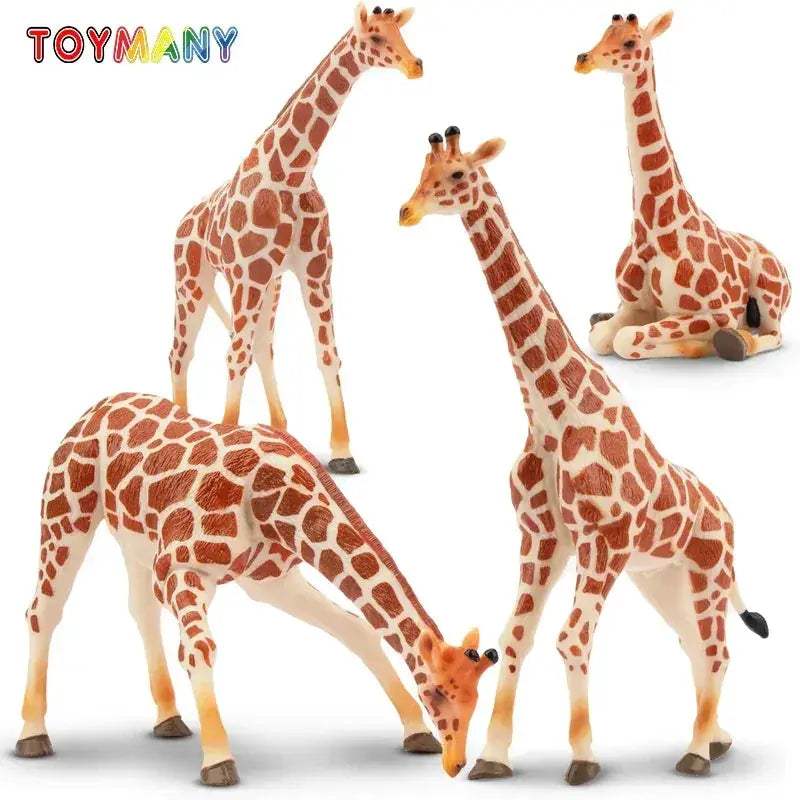 Mini Giraffe Animal Figures Set For Kids Educational Toy - ToylandEU