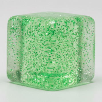 Mini Glitter Cube | Green Translucent | Toylandeu™