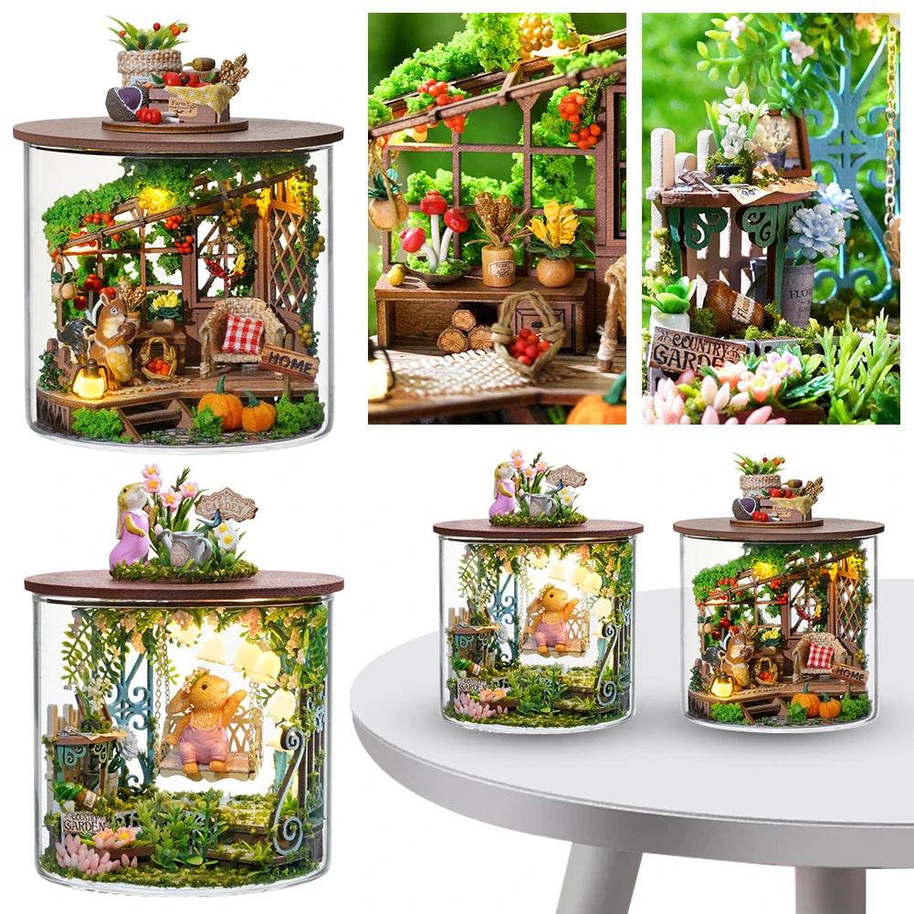 Mini Handmade Doll House Wooden 3D Puzzle Assembly Kit - ToylandEU