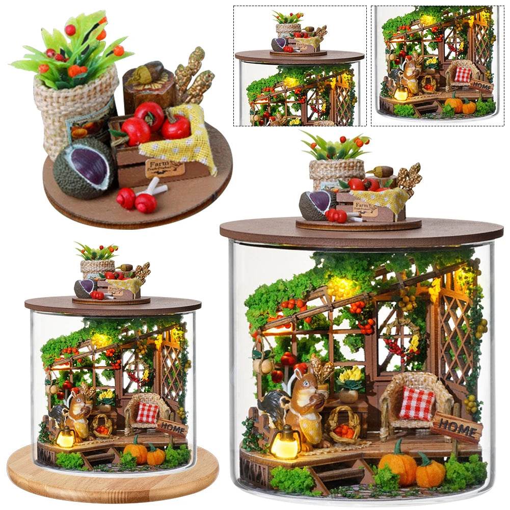 Mini Handmade Doll House Wooden 3D Puzzle Assembly Kit - ToylandEU