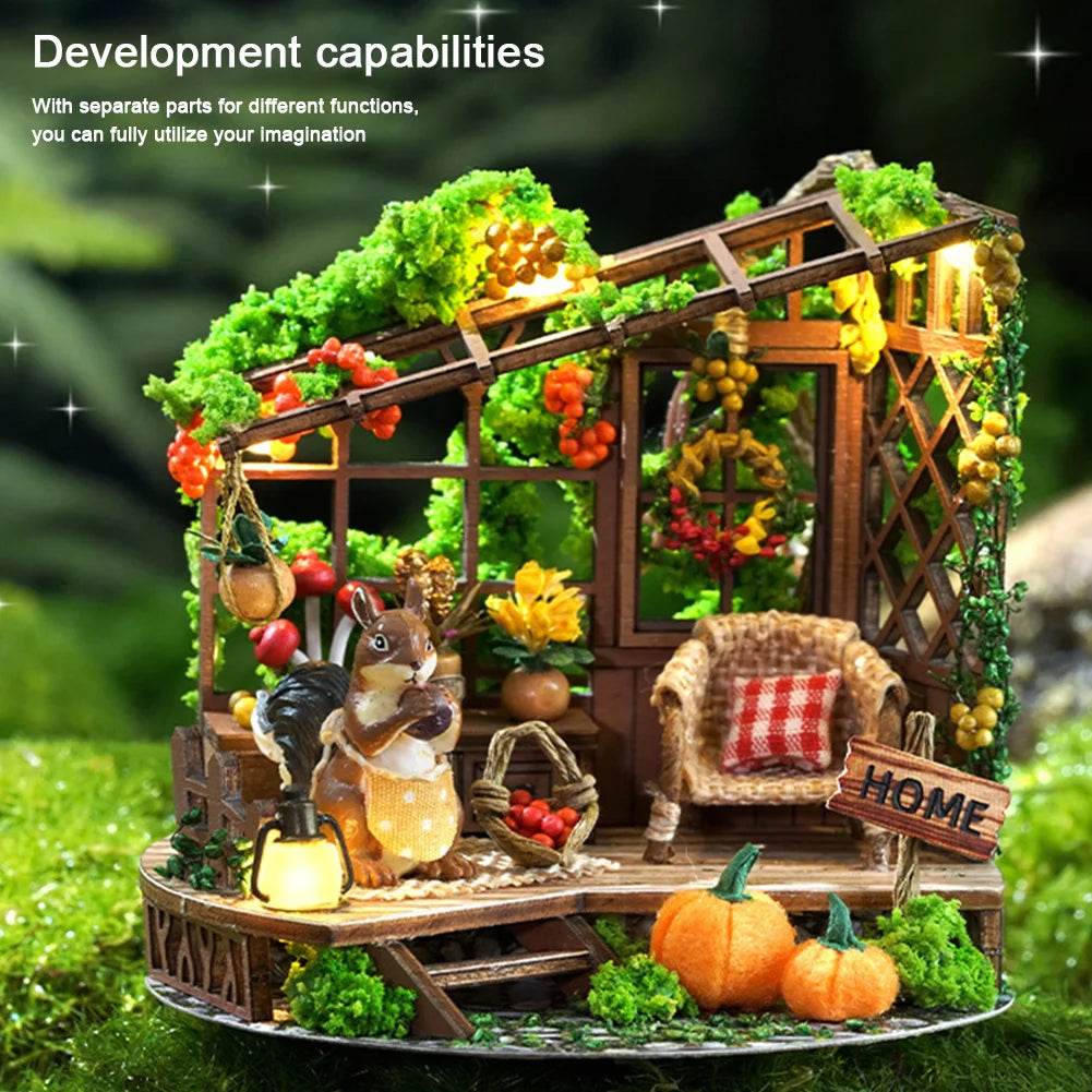 Mini Handmade Doll House Wooden 3D Puzzle Assembly Kit - ToylandEU
