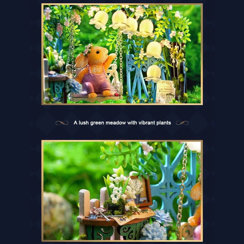 Mini Handmade Doll House Wooden 3D Puzzle Assembly Kit - ToylandEU