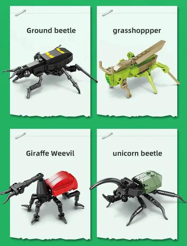  Mini Insect Series Building Block Grasshopper Unicorn Scarab -  ToylandEU™