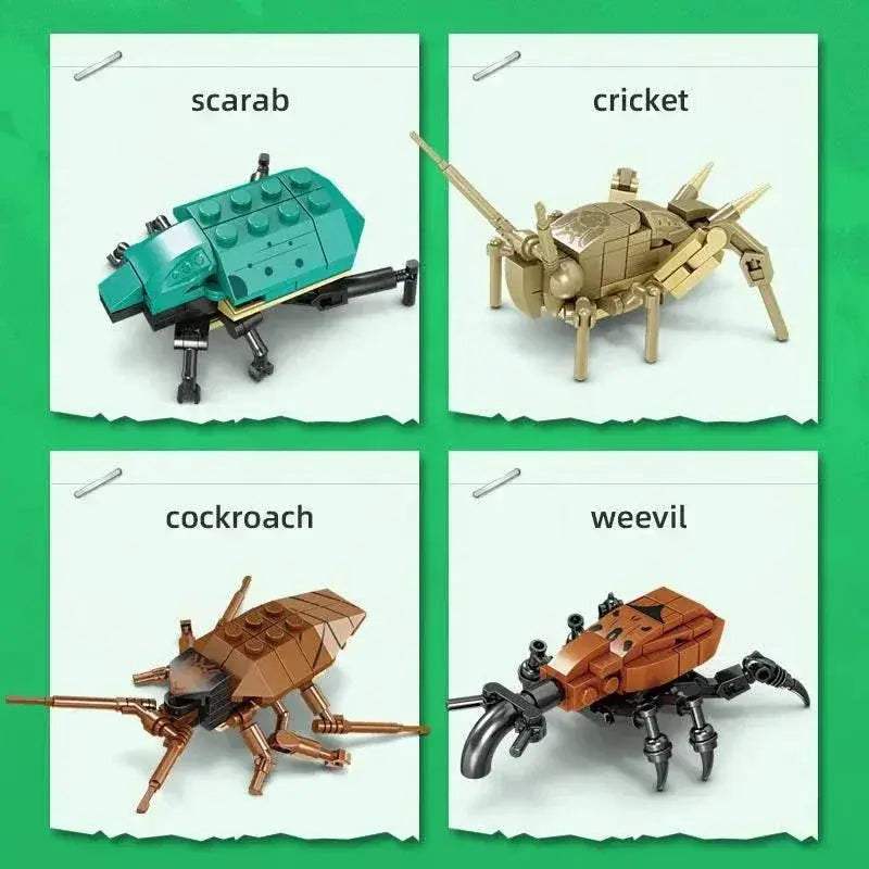 Mini Insect Series Building Block Grasshopper Unicorn Scarab - ToylandEU