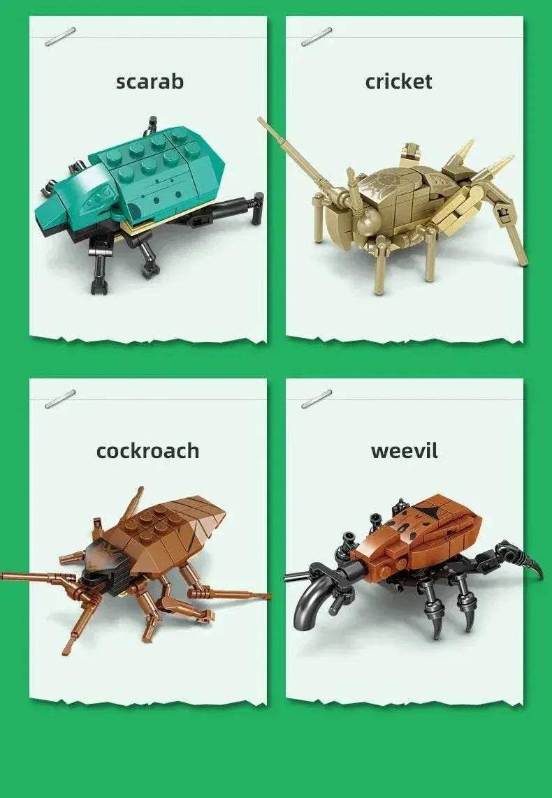 Mini Insect Series Building Block Grasshopper Unicorn Scarab - ToylandEU