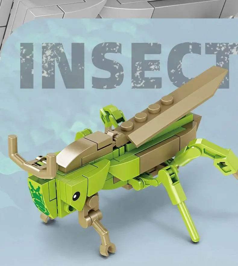 Mini Insect Series Building Block Grasshopper Unicorn Scarab - ToylandEU