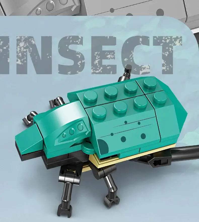 Mini Insect Series Building Block Grasshopper Unicorn Scarab - ToylandEU