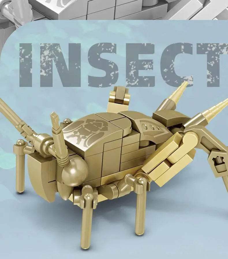 Mini Insect Series Building Block Grasshopper Unicorn Scarab - ToylandEU