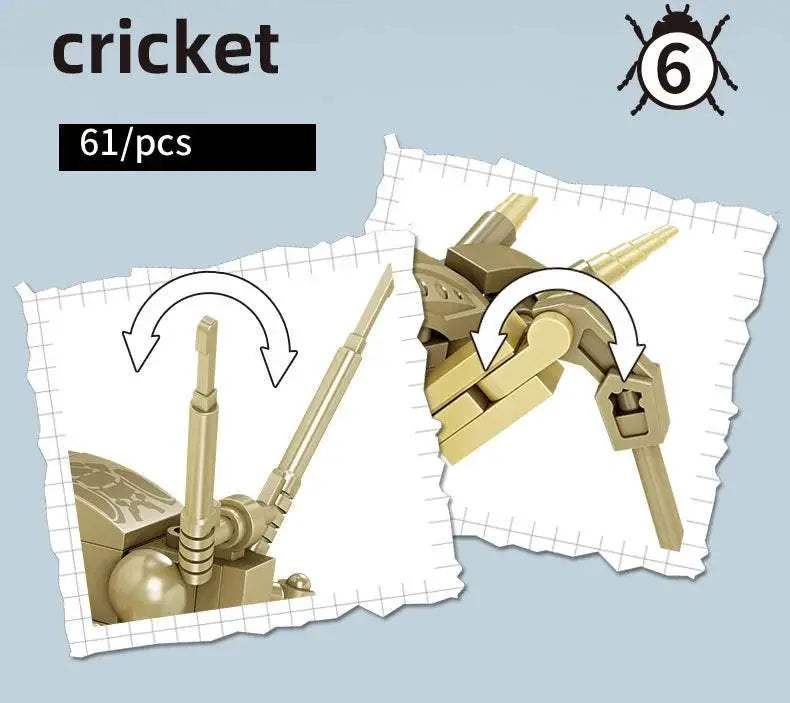 Mini Insect Series Building Block Grasshopper Unicorn Scarab - ToylandEU