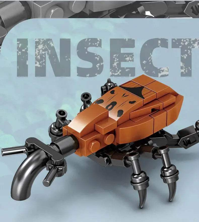 Mini Insect Series Building Block Grasshopper Unicorn Scarab - ToylandEU