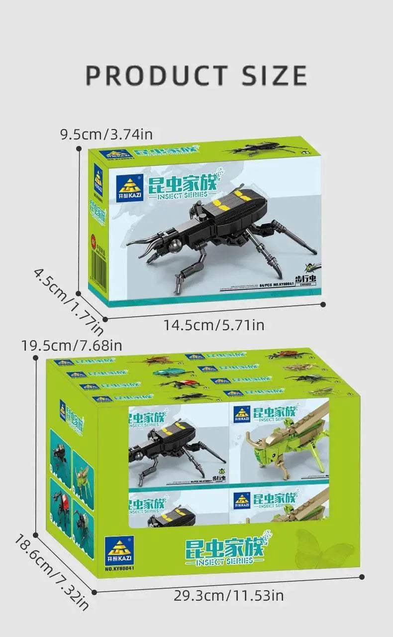 Mini Insect Series Building Block Grasshopper Unicorn Scarab - ToylandEU