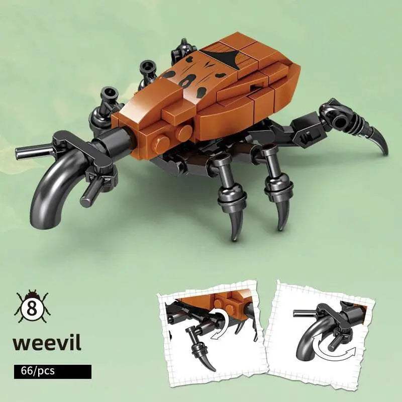 Mini Insect Series Building Block Grasshopper Unicorn Scarab - ToylandEU