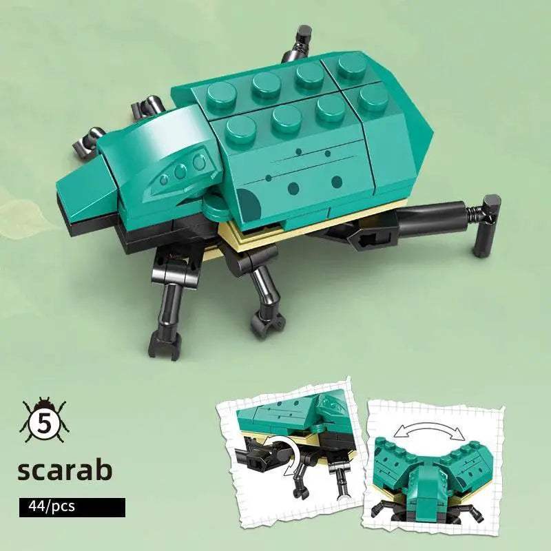 Mini Insect Series Building Block Grasshopper Unicorn Scarab - ToylandEU