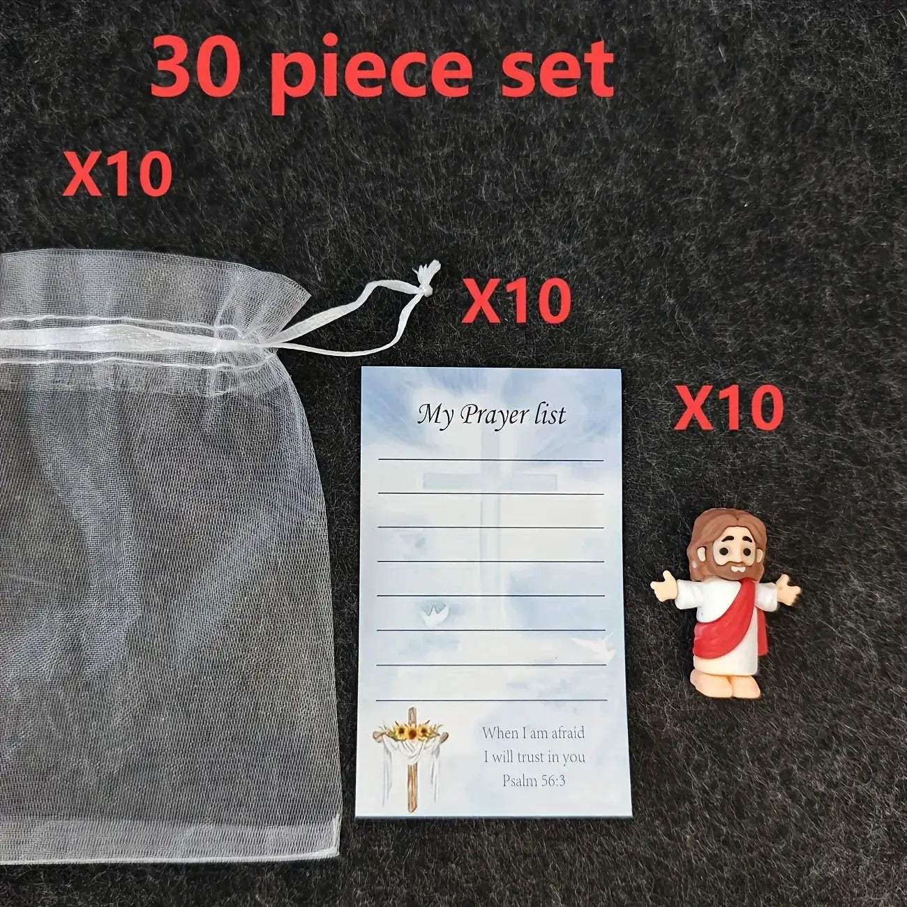 Mini Jesus Statue And Prayer Card Pack Keepsake For Easter - ToylandEU