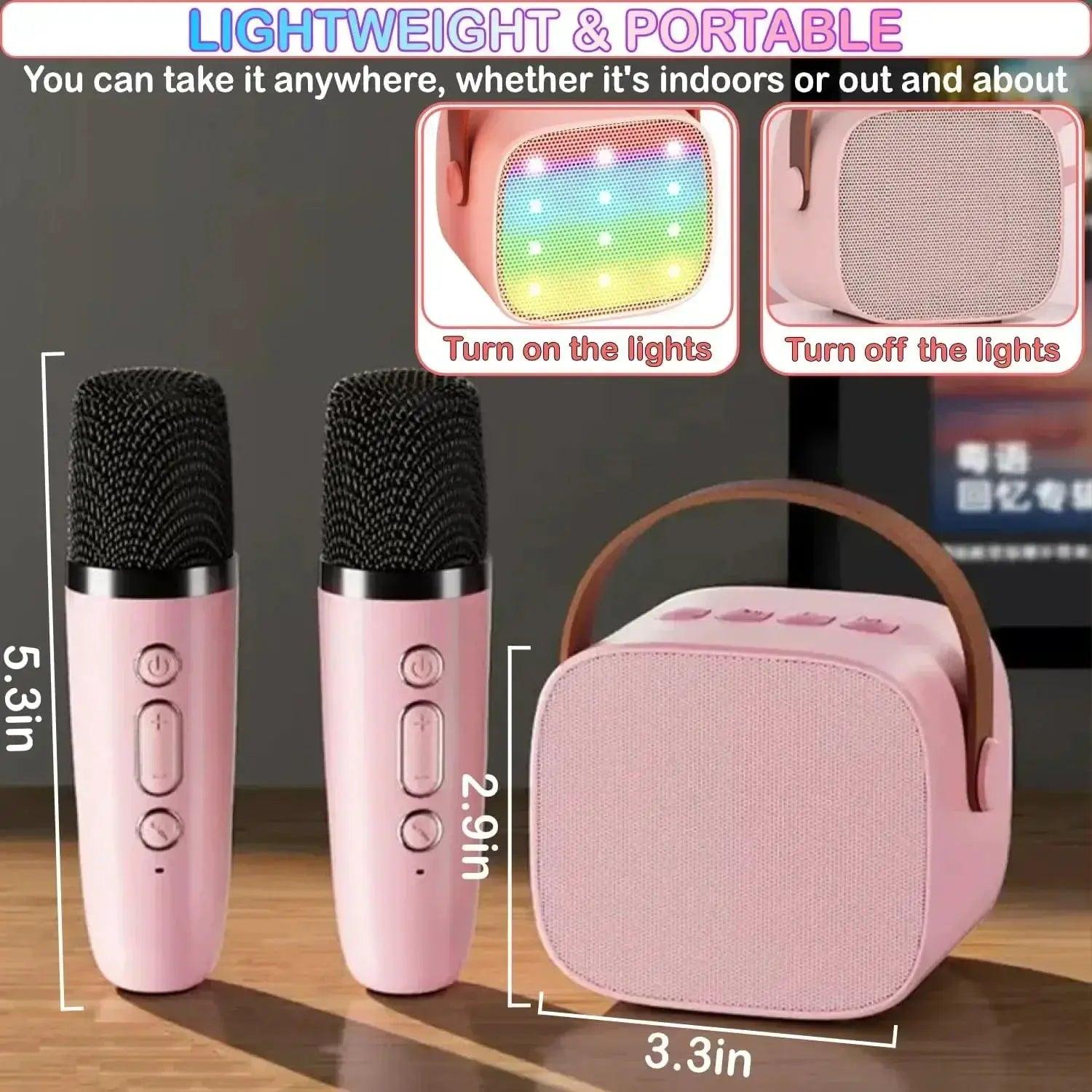  Mini Karaoke Machine Compact With Bluetooth Speaker And Mics -  ToylandEU™