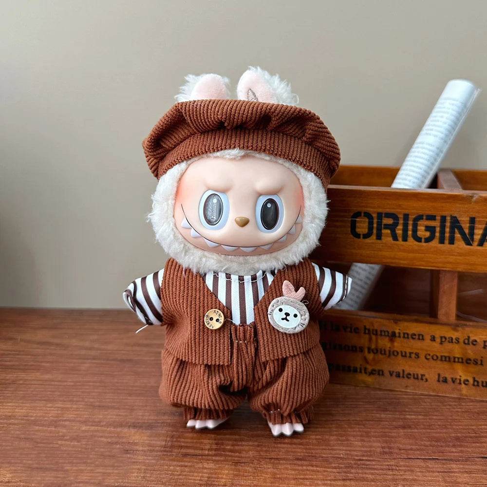 Mini Plush Doll Fashion Clothes Outfit for 17cm Labubu Doll Accessories Gift - ToylandEU