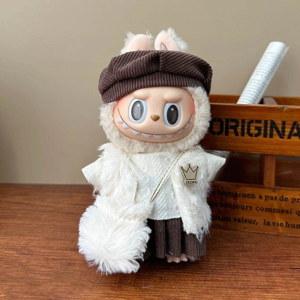 Mini Plush Doll Fashion Clothes Outfit for 17cm Labubu Doll Accessories Gift - ToylandEU