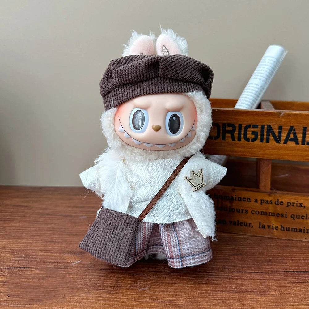 Mini Plush Doll Fashion Clothes Outfit for 17cm Labubu Doll Accessories Gift - ToylandEU