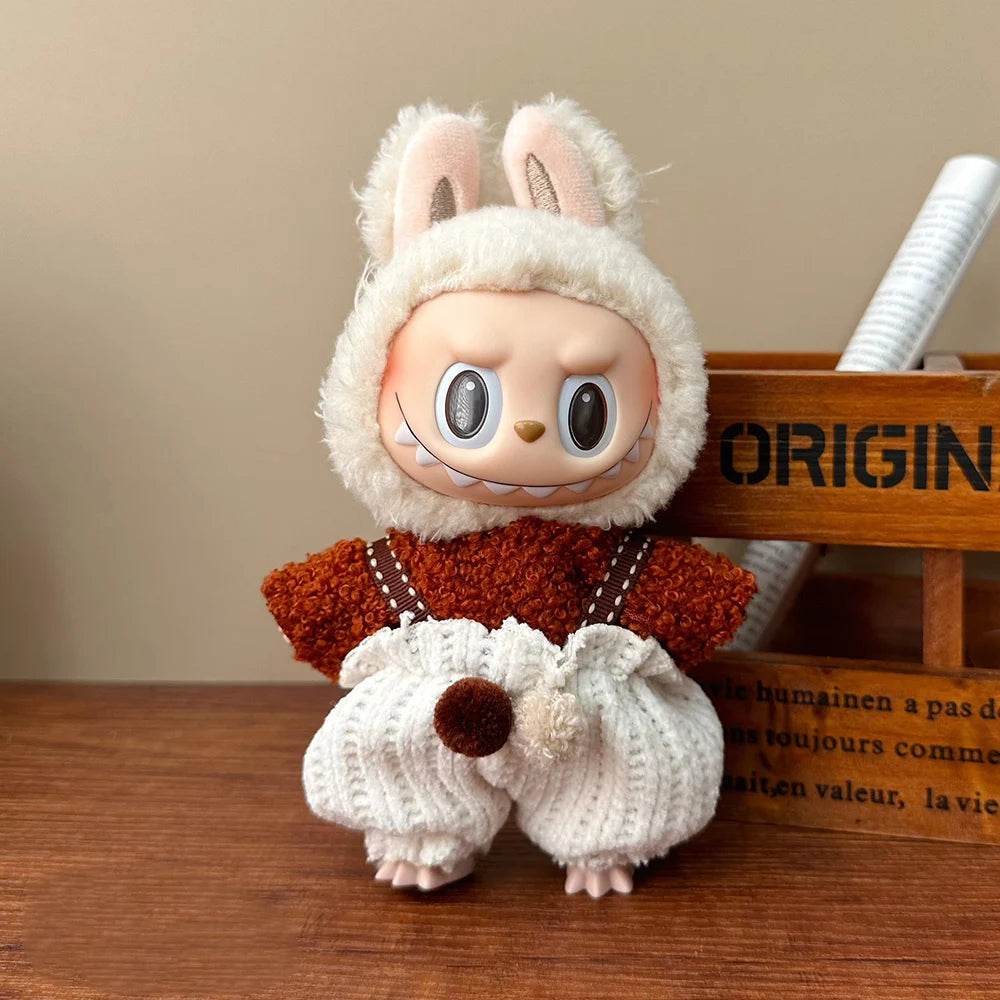 Mini Plush Doll Fashion Clothes Outfit for 17cm Labubu Doll Accessories Gift - ToylandEU