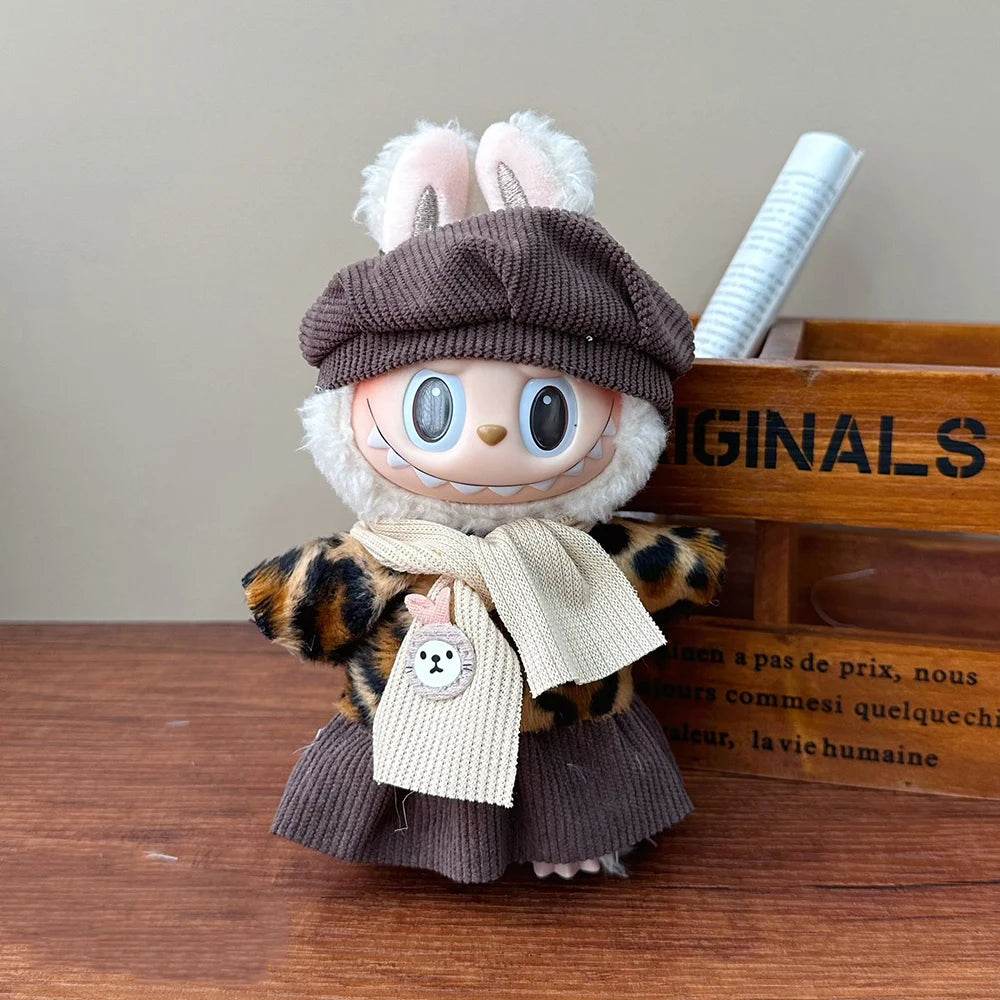 Mini Plush Doll Fashion Clothes Outfit for 17cm Labubu Doll Accessories Gift - ToylandEU