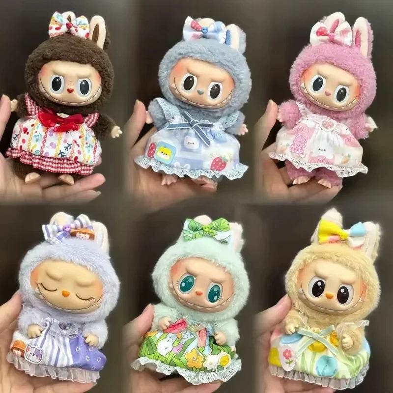 Mini Plush Dolls Clothes Outfit Accessories For Korea Kpop Exo 15-17cm Labubu Idol Overalls Set Clothing Gift 2025 New - ToylandEU