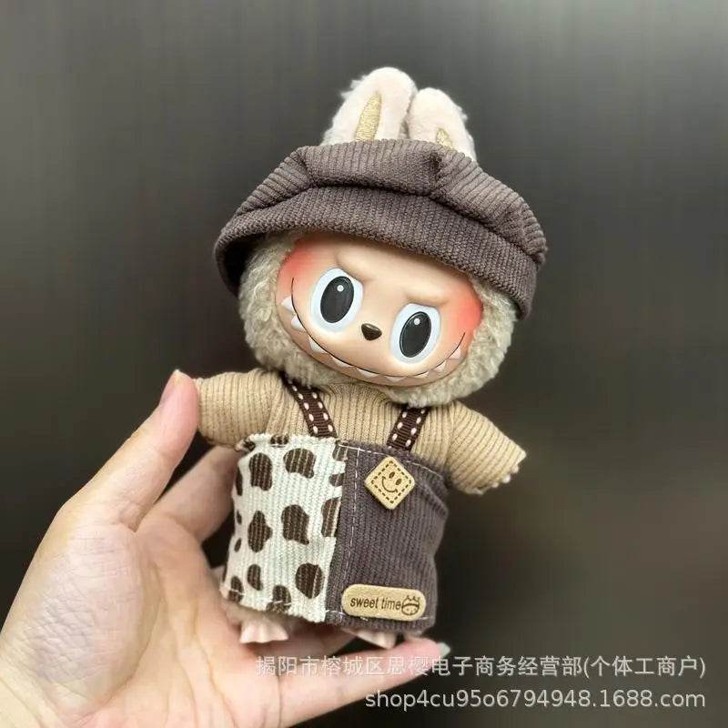 Mini Plush Dolls Clothes Outfit Accessories For Korea Kpop Exo 15-17cm Labubu Idol Overalls Set Clothing Gift 2025 New - ToylandEU