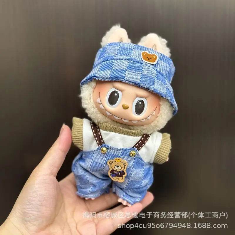 Mini Plush Dolls Clothes Outfit Accessories For Korea Kpop Exo 15-17cm Labubu Idol Overalls Set Clothing Gift 2025 New - ToylandEU